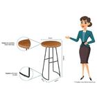 Mesa Bistrô Alta Para Cozinha Estilo Industrial Aura D09 Pero