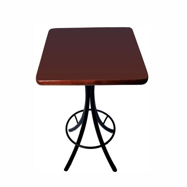 Mesa Bistrô Alta Quadrada Em Madeira - Imbuia