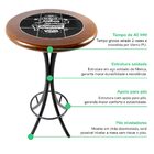 Mesa Bistro Alta Redonda Com 4 Banquetas De Madeira