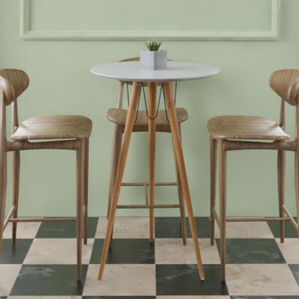 Mesa Bistrô Alta Retrô Multimóveis Cr50024 Off White