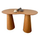 Mesa Bistrô Balcão Cone Duplo160x90 Orgânica Tampo Freijó Bas