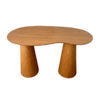 Mesa Bistrô Balcão Cone Duplo160x90 Orgânica Tampo Freijó Bas