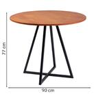 Mesa Bistro Bar Base Aço Preto I05 Madeira Taeda Dmobiliario