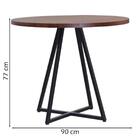 Mesa Bistro Bar Base Aço Preto I05 Madeira Taeda Dmobiliario