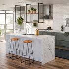 Mesa Bistrô Com 2 Banquetas Decorativas Aurora Peroba Preto