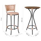 Mesa Bistrô Com 3 Banquetas Diva Ii Preto/dourado - Wj Design