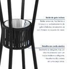 Mesa Bistrô Com Porta Gelo Bar 70cm Madeira Maciça Preto/natu