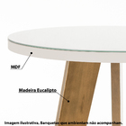 Mesa Bistrô Com Tampo De Vidro - Castanho/off White