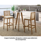 Mesa Bistrô Com Tampo De Vidro - Castanho/off White