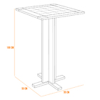 Mesa Bistrô De Madeira Maciça Pinus Rústica Com Cerâmica Vint