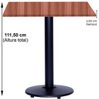 Mesa Bistrô Ferro Preto 111,50 Cm (alt) Disco Redondo Tampo M