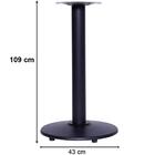 Mesa Bistrô Ferro Preto 111,50 Cm (alt) Disco Redondo Tampo M