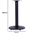 Mesa Bistrô Ferro Preto 111,50 Cm (alt) Disco Redondo Tampo M