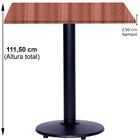 Mesa Bistrô Ferro Preto 111,50 Cm (alt) Disco Redondo Tampo M