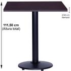 Mesa Bistrô Ferro Preto 111,50 Cm (alt) Disco Redondo Tampo M