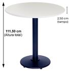 Mesa Bistrô Ferro Preto 111,50 Cm (alt) Disco Redondo Tampo M