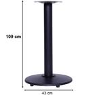 Mesa Bistrô Ferro Preto 111,50 Cm (alt) Disco Redondo Tampo M