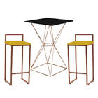 Mesa Bistrô Lucca E 02 Banquetas Alta Lina Bar Balcão Ferro B