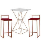 Mesa Bistrô Lucca E 02 Banquetas Alta Lina Bar Balcão Ferro B