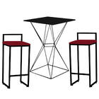 Mesa Bistrô Lucca E 02 Banquetas Alta Lina Bar Balcão Ferro P