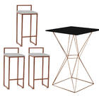 Mesa Bistrô Lucca E 03 Banquetas Alta Lina Bar Balcão Ferro B