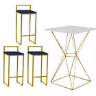 Mesa Bistrô Lucca E 03 Banquetas Alta Lina Bar Balcão Ferro D