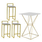 Mesa Bistrô Lucca E 03 Banquetas Alta Lina Bar Balcão Ferro D