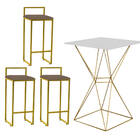 Mesa Bistrô Lucca E 03 Banquetas Alta Lina Bar Balcão Ferro D