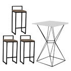 Mesa Bistrô Lucca E 03 Banquetas Alta Lina Bar Balcão Ferro P