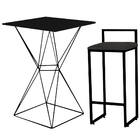 Mesa Bistrô Lucca E Banqueta Alta Lina Bar Balcão Ferro Preto