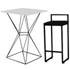 Mesa Bistrô Lucca E Banqueta Alta Lina Bar Balcão Ferro Preto