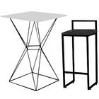 Mesa Bistrô Lucca E Banqueta Alta Lina Bar Balcão Ferro Preto