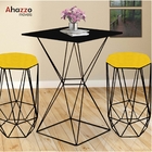 Mesa Bistrô Lucca Industrial E 02 Banquetas Alta Liz Base Fer