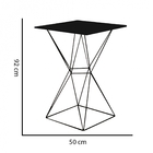 Mesa Bistrô Lucca Industrial E 03 Banquetas Alta Liz Base Fer