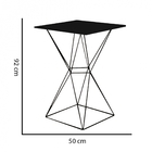 Mesa Bistrô Lucca Industrial E 04 Banquetas Alta Liz Base Fer