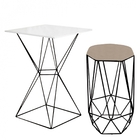 Mesa Bistrô Lucca Industrial E Banqueta Alta Liz Base Ferro P