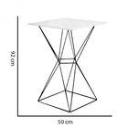 Mesa Bistrô Lucca Industrial E Banqueta Alta Liz Base Ferro P