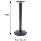 Mesa Bistro Luisiana Com Tampo Redondo Preto De 80cm Base Fer