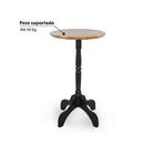 Mesa Bistrô Milena Com Tampo Madeira Eucalipto Preto Natural