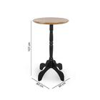 Mesa Bistrô Milena Com Tampo Madeira Eucalipto Preto Natural