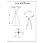 Mesa Bistrô Norin  Freijó