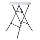 Mesa Bistrô para Jardim Redondo Alumínio 73,5x80x80cm Branca Naterial