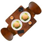 Mesa Bistrô Quadrada Com 2 Banquetas De Madeira Maciça Bar Pu