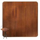 Mesa Bistrô Quadrada Com 2 Banquetas De Madeira Maciça Bar Pu