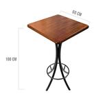 Mesa Bistrô Quadrada Com 2 Banquetas De Madeira Maciça Bar Pu