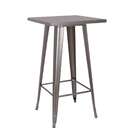 Mesa Bistrô Quadrada Iron Cinza