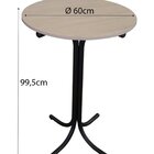 Mesa Bistrô Redonda 60 X 99,5cm Pietra Preto