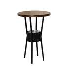Mesa Bistrô Redonda Bar Marrom E Preta