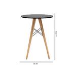 Mesa Bistrô Redonda Bari Preta