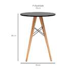 Mesa Bistrô Redonda Bari Preta